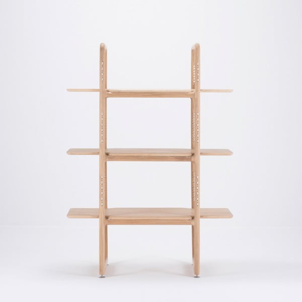 Regał z litego drewna dębowego Gazzda Muse, wys. 140 cm-image-3