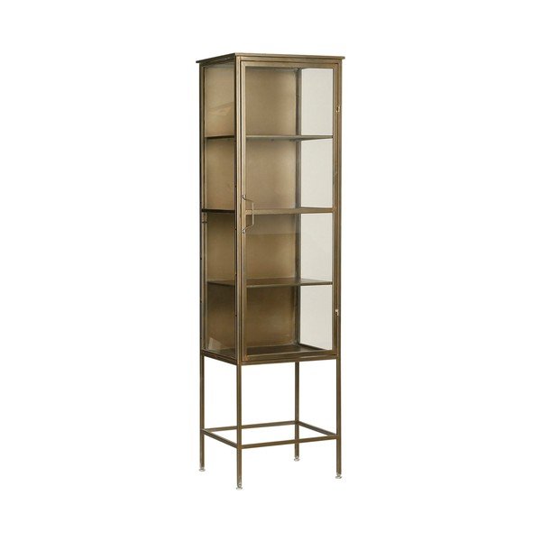 Metalowa witryna w kolorze złota 47,5x170 cm Dagenham – Côté Table-image-2