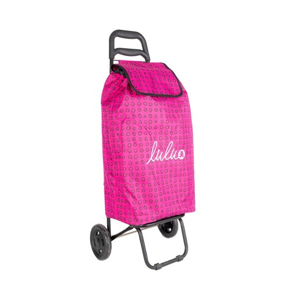Torba na zakupy na kółkach w malinowym kolorze Lulucastagnette Ridey, 37 l-image-1