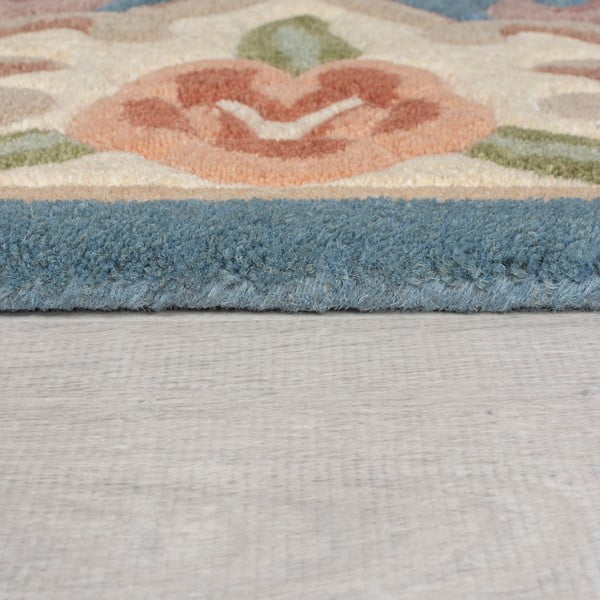 Niebieski wełniany dywan Flair Rugs Aubusson, ⌀ 120 cm-image-4