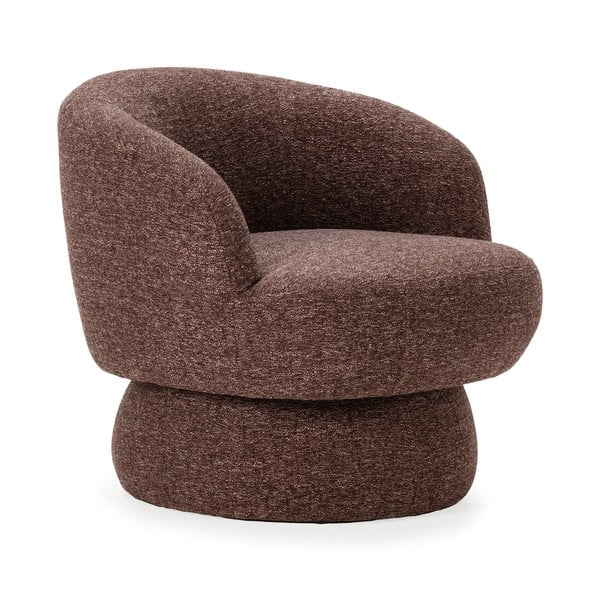 Fioletowy/brązowy obrotowy fotel Dali – MOME
