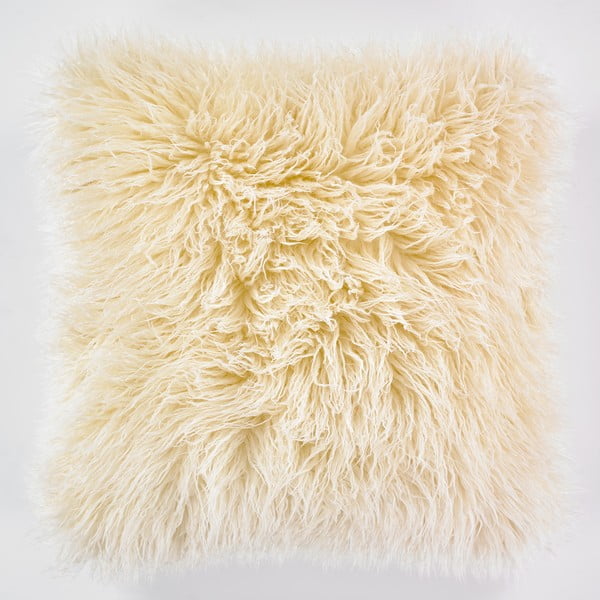 Kremowa poszewka na poduszkę WeLoveBeds Fluffy, 50x50 cm