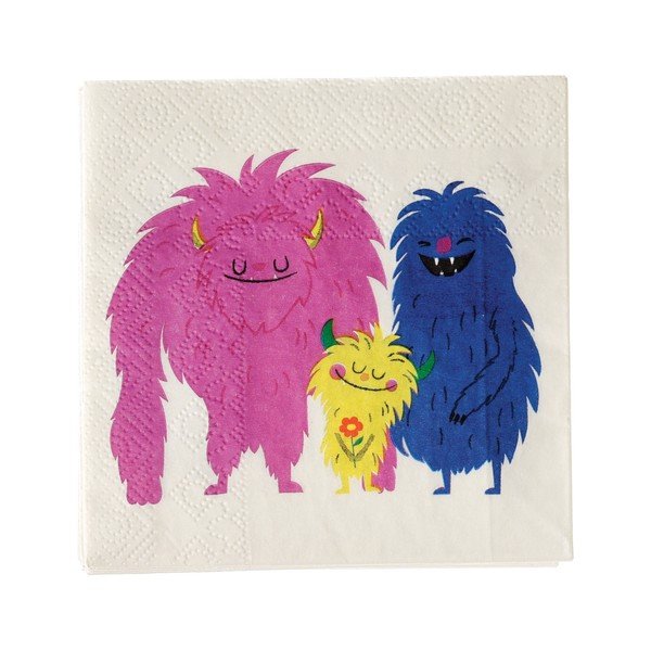 Zestaw 40 serwetek papierowych Rex London Monsters Of The World-image-2