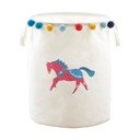 Biały tekstylny dziecięcy kosz na zabawki ø 38x48 cm Mimo Eclectic Horse – Premier Housewares
