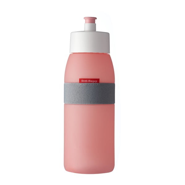 Różowa butelka na wodę Rosti Mepal Ellipse Sports, 500 ml