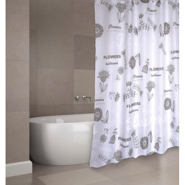 Zasłona prysznicowa 180x200 cm Flowers – MSV-image-2