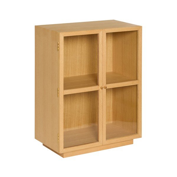 Witryna w dekorze dębu wisząca w naturalnym kolorze 70x90x39 cm Mae – Hübsch-image-3