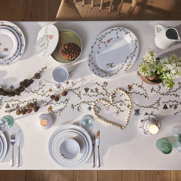 Biały porcelanowy półmisek ze świątecznym motywem 27x34 cm Hammershøi – Kähler Design-image-2