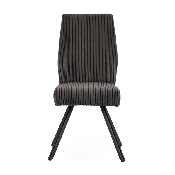 Ciemnoszare sztruksowe krzesła zestaw 2 szt. Anibal – Marckeric-image-2