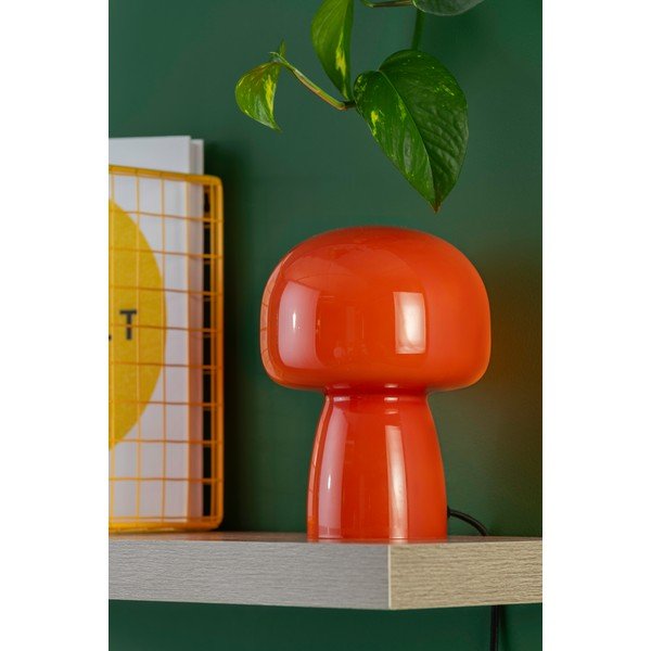 Pomarańczowa szklana lampa stołowa (wysokość 20 cm) Fervor – Leitmotiv-image-2