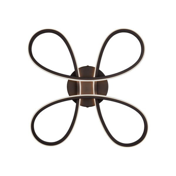 Czarna lampa sufitowa LED 40x40 cm Fly – Trio-image-4