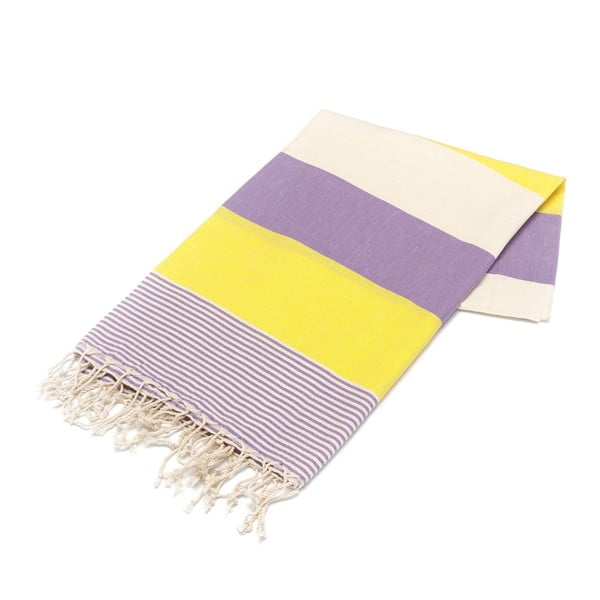 Ręcznik hammam American Stripes Lilac, 100x180 cm