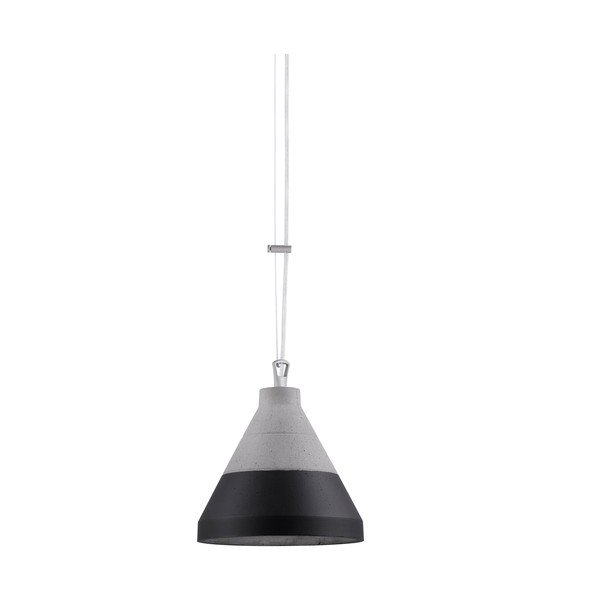 Betonowa lampa wisząca Loft You Ø20 cm, czarny dół