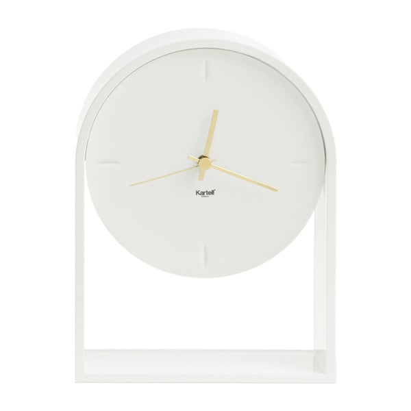 Biały zegar stołowy Kartell Air Du Temps