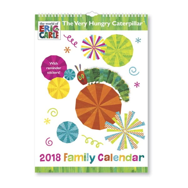 Rodzinny kalendarz wiszący 2018Portico Designs Hungry Caterpillar, A3