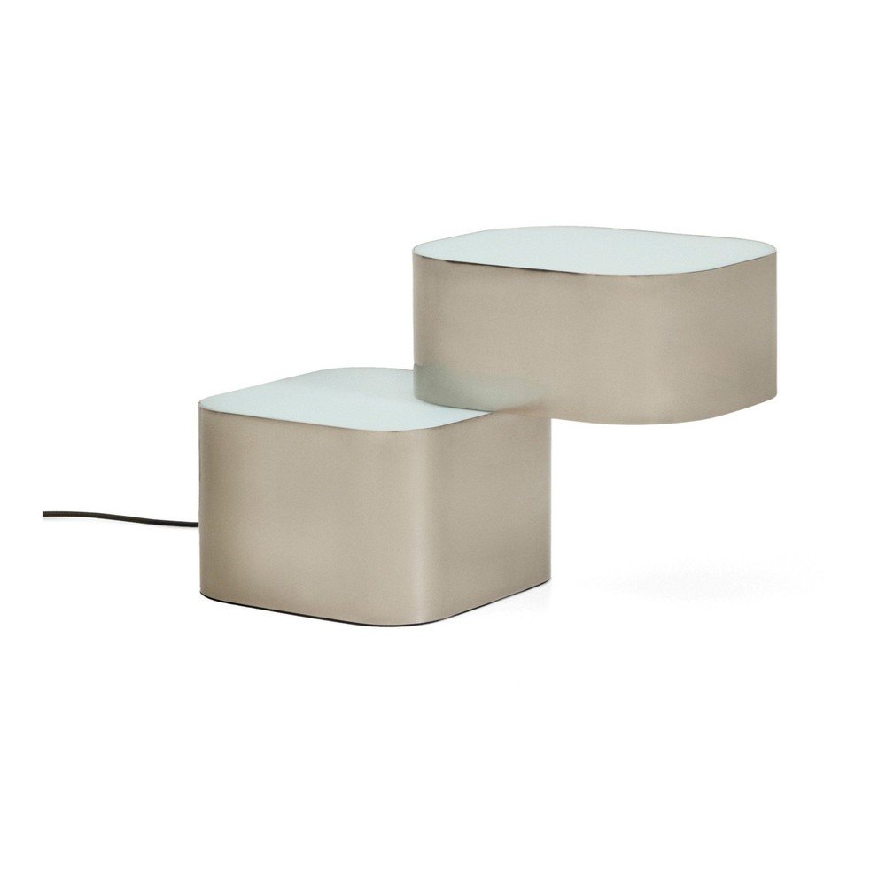 Szara metalowa lampa stołowa (wysokość 23 cm) Tandan – Kave Home