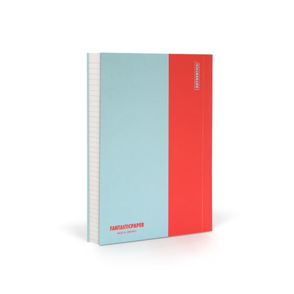 Notes FANTASTICPAPER A6 Skyblue/Warm Red, w linie