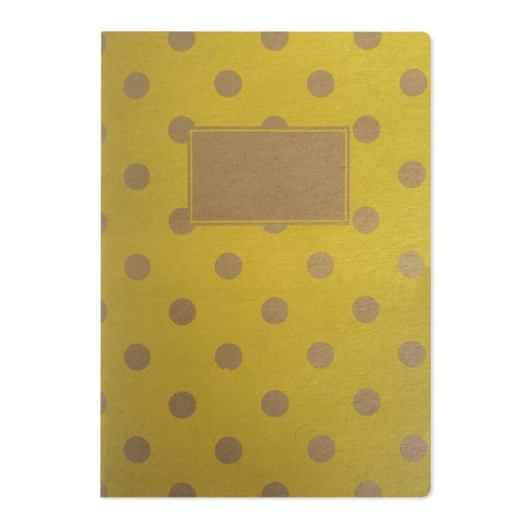 Notes GO Stationery Kraft Typo Yellow Polka Dot
