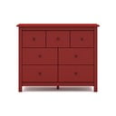 Czerwona niska komoda z drewna sosnowego 110x80 cm Misti – Marckeric