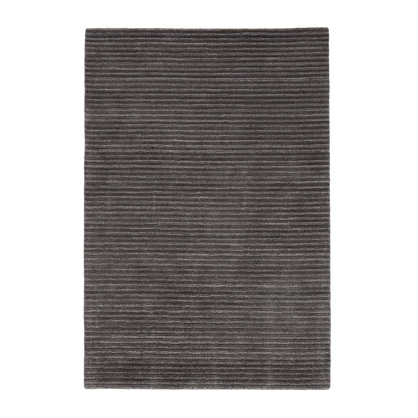 Szary dywan wełniany ręcznie tkany Linie Design Trojka, 200x300 cm