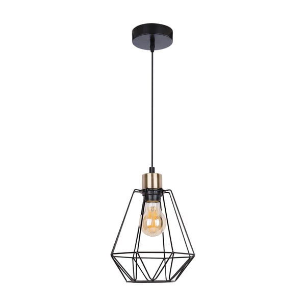 Czarna metalowa lampa wisząca ø 19 cm Primo – Candellux Lighting