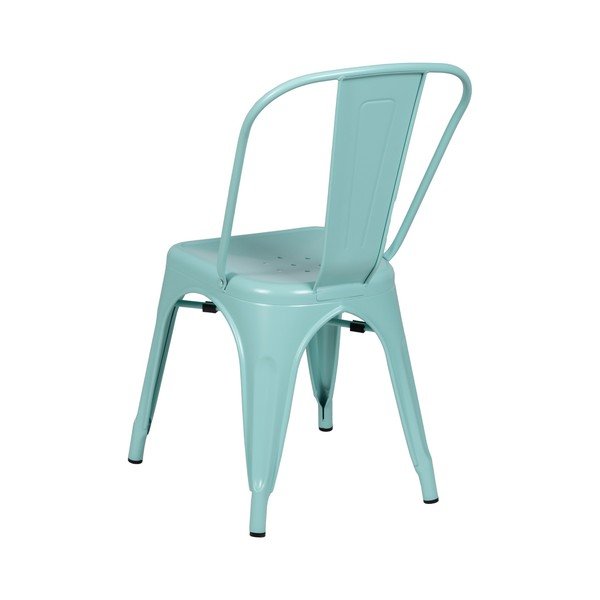 Turkusowe metalowe krzesła zestaw 2 szt. – Ixia-image-2