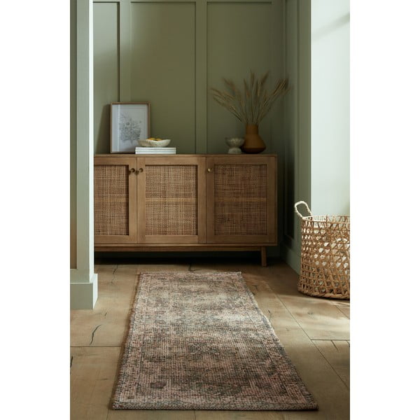 Chodnik z mieszanki juty tkany ręcznie w kolorze khaki 60x230 cm Selena Jute Traditional – Flair Rugs-image-1
