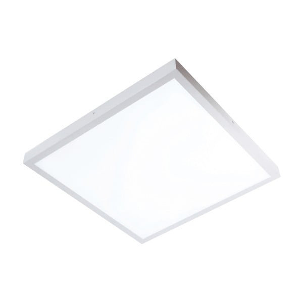 Biała czworokątna lampa sufitowa z nastawieniem temperatury światła SULION Colossal, 50x50 cm
