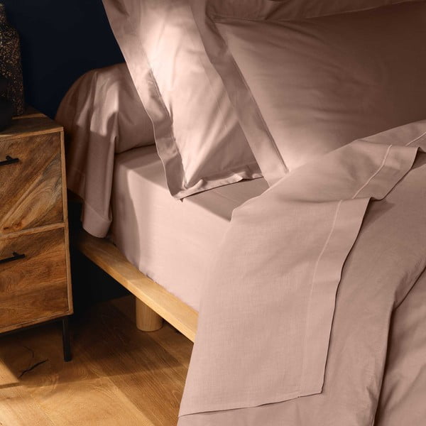 Różowe bawełniane prześcieradło 180x290 cm Lina – douceur d'intérieur-image-2