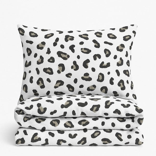 Biało-szara pościel jednoosobowa z prześcieradłem/3-częściowa 160x220 cm Modern – Mila Home-image-4