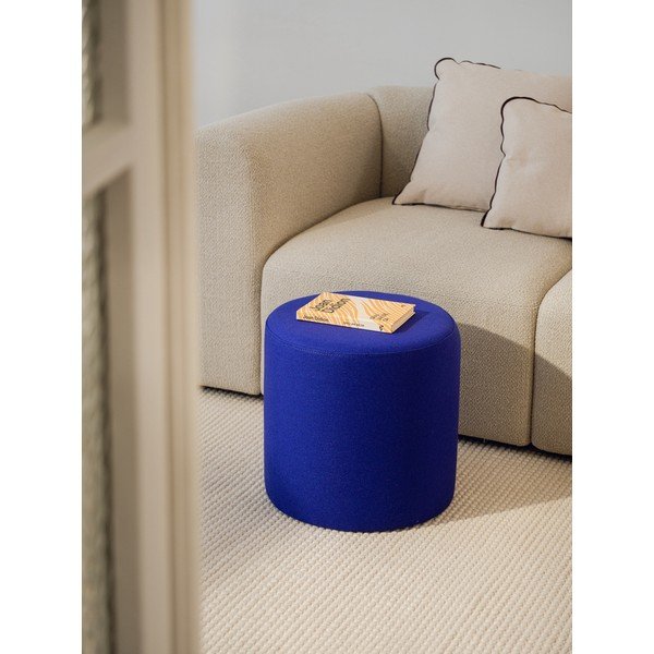 Niebieski wełniany puf Folk – noo.ma-image-1