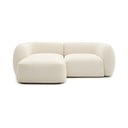 Kremowy narożnik z tkaniny szenilowej (lewostronny/z szezlongiem) Martina – Kave Home