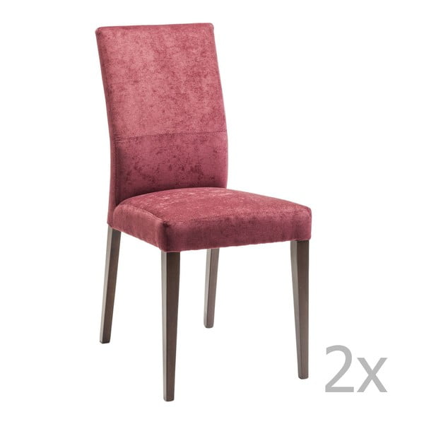 Zestaw 2 bordowych krzeseł Kare Design Mara Berry