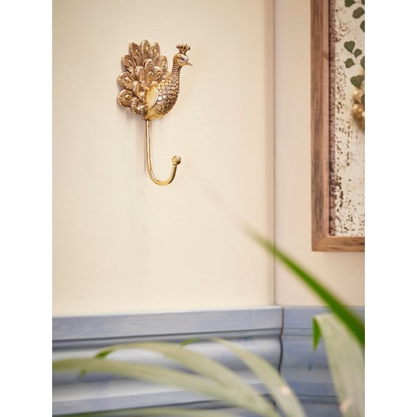 Metalowy haczyk ścienny w kolorze złota Dun – Bloomingville-image-1