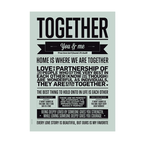 Plakat autorski Together, 50x70 cm