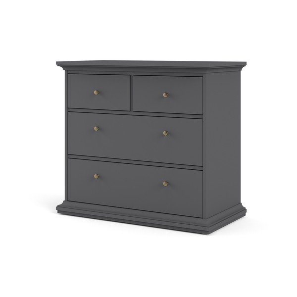 Szara niska komoda 96x87 cm Paris – Tvilum-image-2