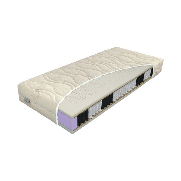 Twardy sprężynowy materac dwustronny 80x200 cm Natura Hydrolatex – Materasso-image-2