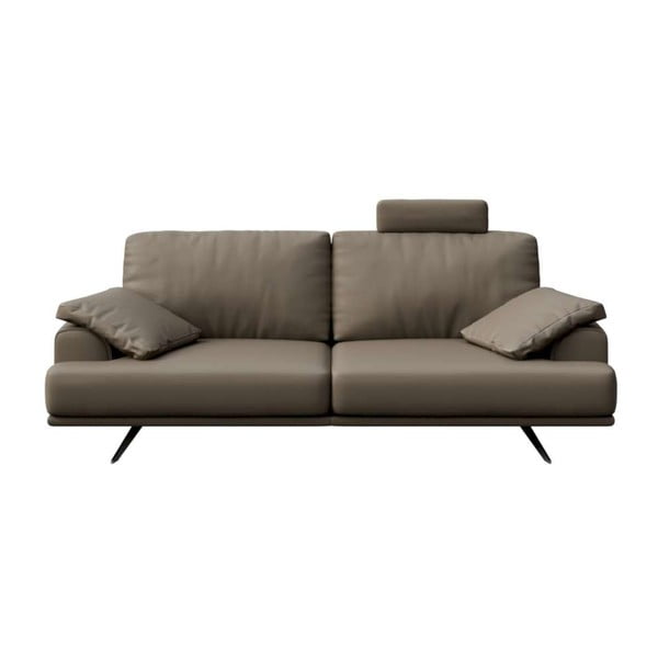 Jasnobrązowa skórzana sofa 220 cm Prado – MESONICA