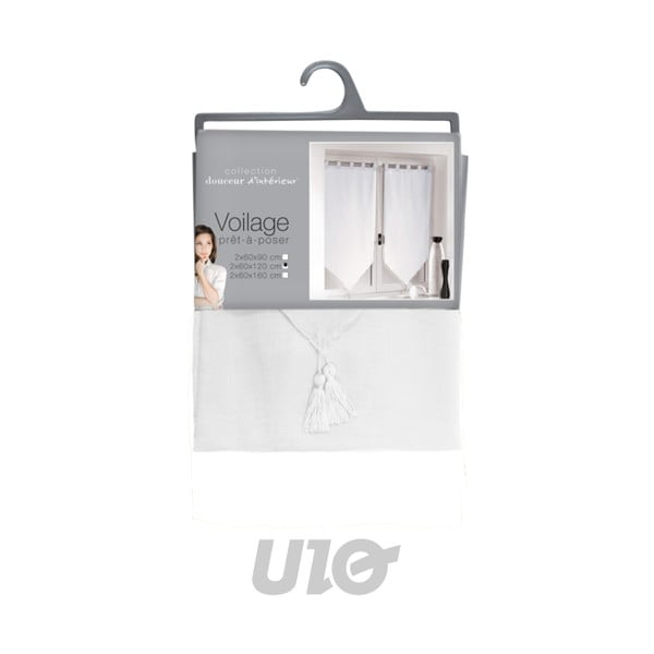 Białe firanki z woalu zestaw 2 szt. 60x120 cm Voiline – douceur d'intérieur-image-3