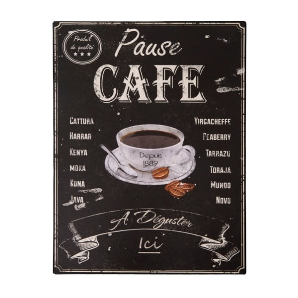 Metalowa tabliczka 25x33 cm Pause Café – Antic Line