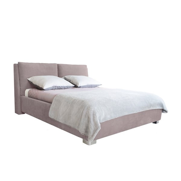 Jasnoróżowe łóżko 2-osobowe Mazzini Beds Vicky, 160x200 cm