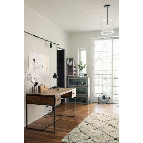 Biurko z blatem z drewna akacjowego 60x150 cm Elmer – Bizzotto-image-1