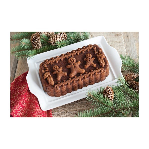 Podłużna forma na ciasto w kolorze srebra Nordic Ware Gingerbread Family, 1,4 l-image-2