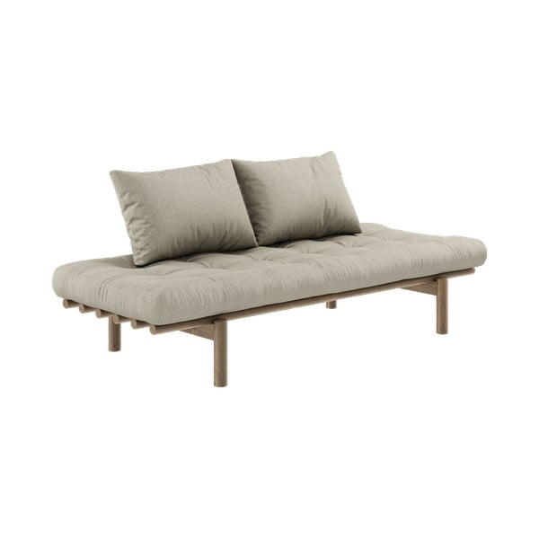 Beżowa lniana rozkładana sofa 200 cm Pace – Karup Design-image-3