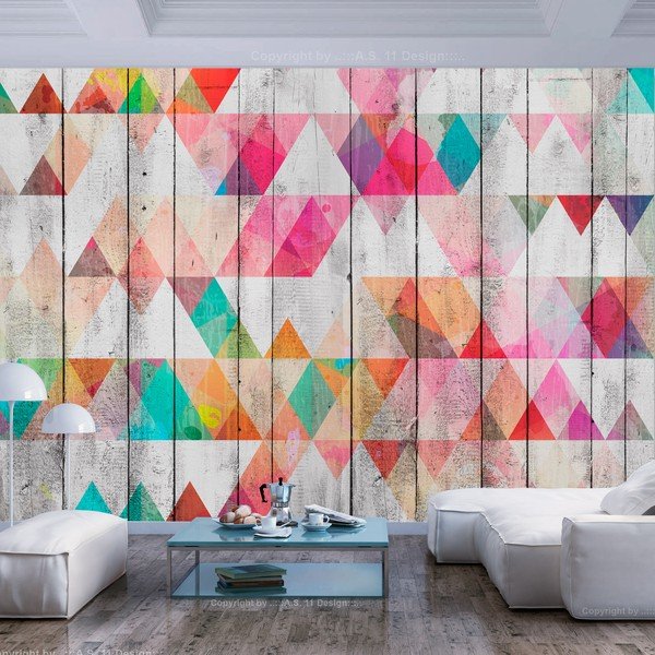 Tapeta wielkoformatowa Artgeist Rainbow Triangles, 400x280 cm-image-1