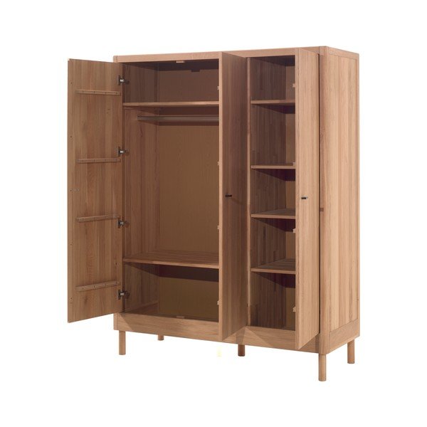 Szafa dziecięca z litego drewna dębowego w naturalnym kolorze 146x190x55 cm Forrest – Vipack-image-2