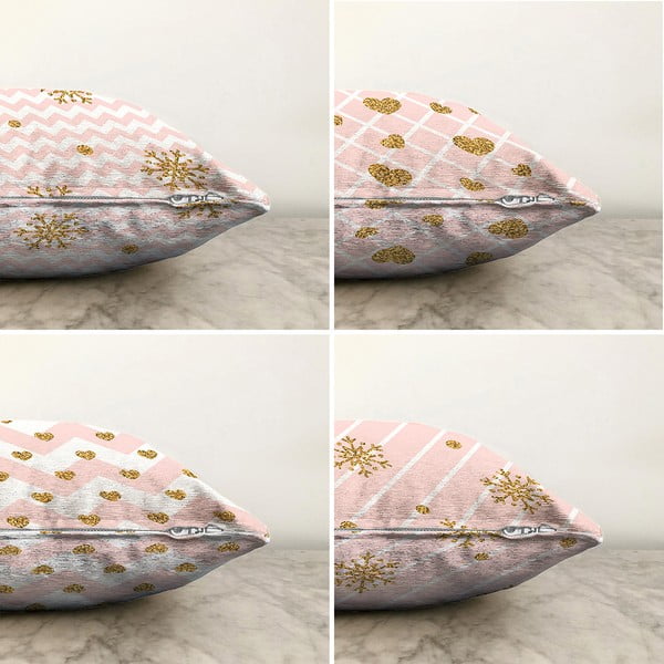 Tekstylne poszewki na poduszki ze świątecznym motywem zestaw 4 szt. 43x43 cm – Mila Home-image-1