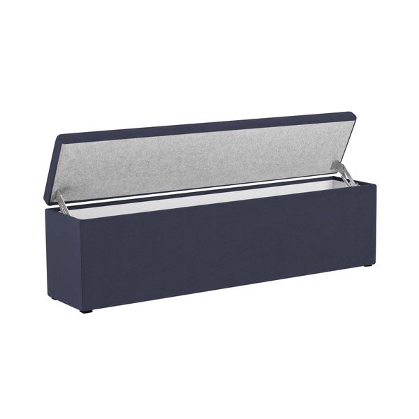 Granatowa ławka Mazzini Sofas Ancona, 200x46 cm-image-3