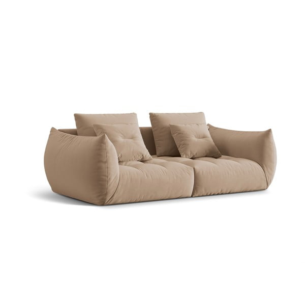 Beżowa aksamitna sofa 232 cm Bloom – Micadoni -image-2