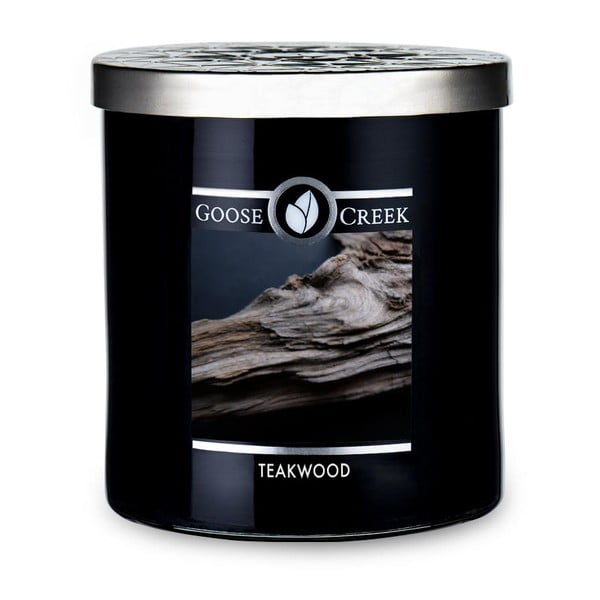 Świeczka zapachowa w szklanym pojemniku Goose Creek Men's Collection Teakwood, 50 godz. palenia